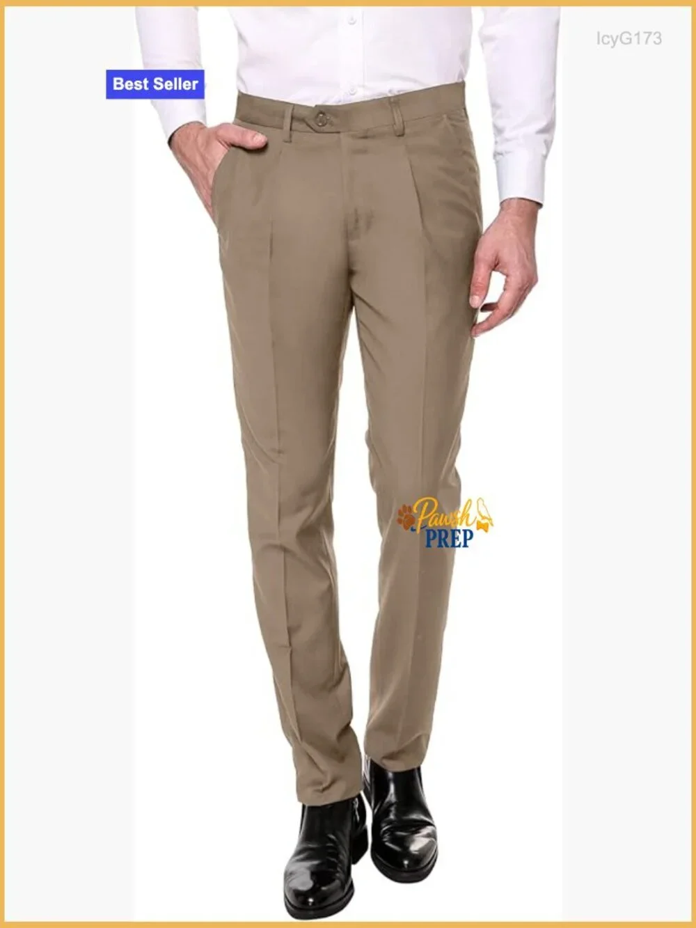 Men's Classic Fit Flat Front Dress Pants No Iron Premium Casual Expandable